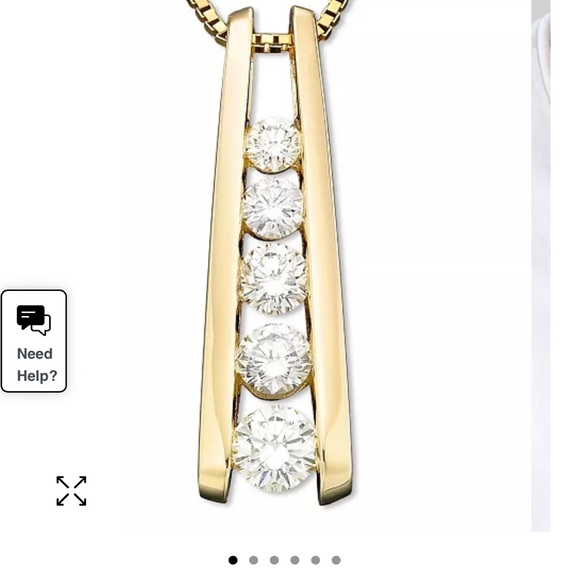 Gold Textured Pendant Necklace